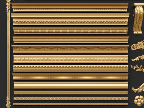 Classic carvings moldings 00 Modelo 3D