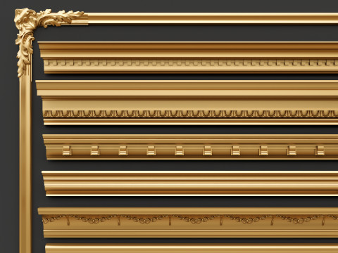 Classic carvings moldings 00 Modelo 3D