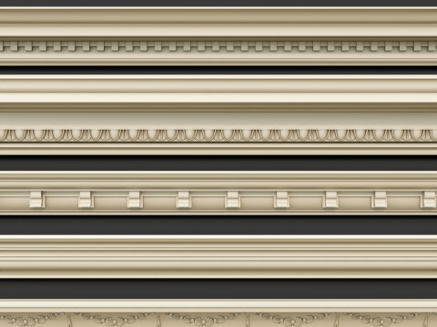 Classic carvings moldings 00 Modelo 3D