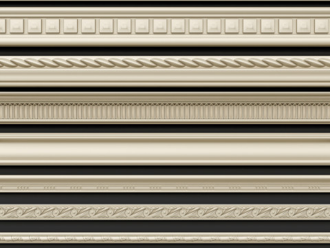 Classic carvings moldings 00 Modelo 3D
