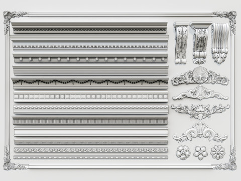 Classic carvings moldings 00 Modelo 3D