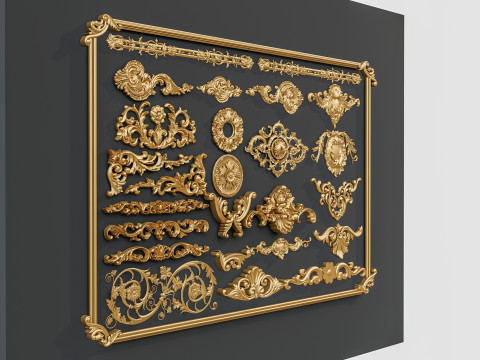 Classic carvings moldings 0 3D मॉडल
