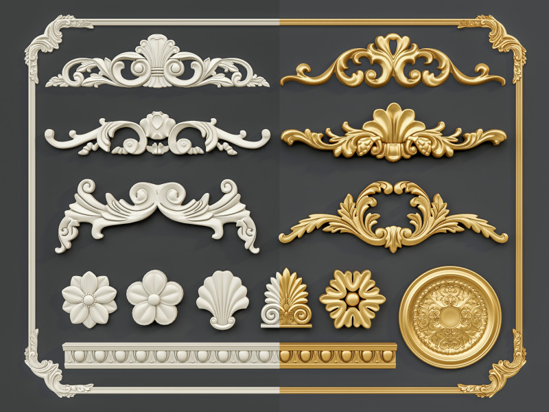 Classic carvings moldings 1 3D Model .c4d .max .obj .3ds .fbx .stl .blend 
