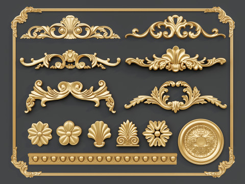 Classic carvings moldings 1 3D Model
