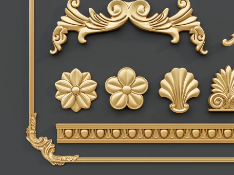 Classic carvings moldings 1 3D Model