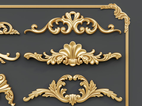 Classic carvings moldings 1 3D Model