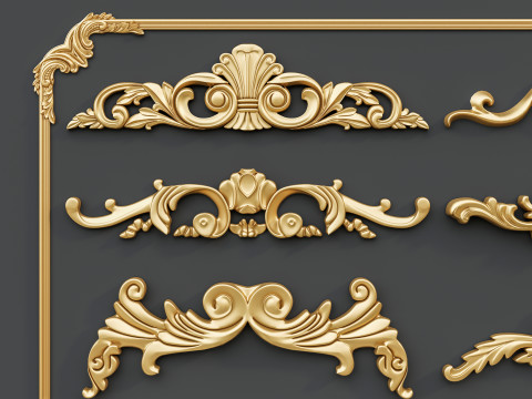 Classic carvings moldings 1 3D Model