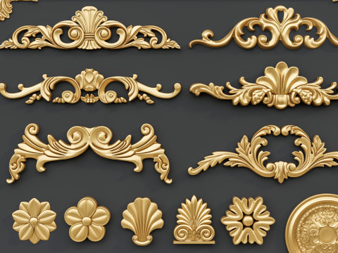 Classic carvings moldings 1 3D Model