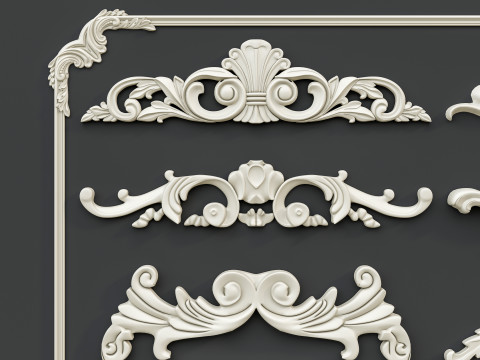 Classic carvings moldings 1 3D Model