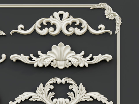 Classic carvings moldings 1 3D Model