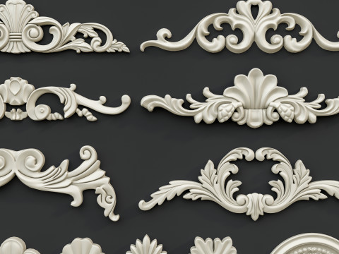 Classic carvings moldings 1 3D Model