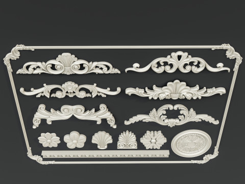 Classic carvings moldings 1 3D Model