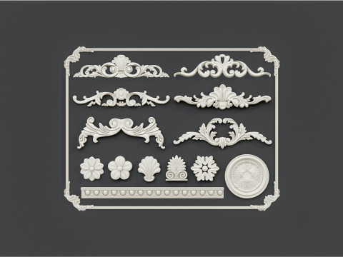 Classic carvings moldings 1 3D Model