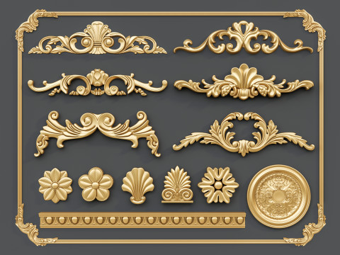 Classic carvings moldings 1 3D Model