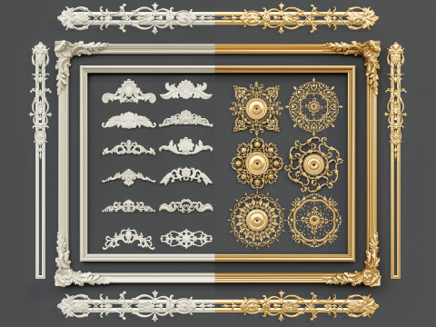 Classic carvings moldings 2 3Dモデル