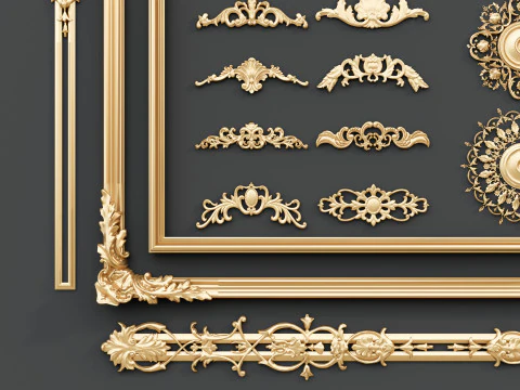 Molduras de esculturas cl&aacute;ssicas 2 Modelo 3D