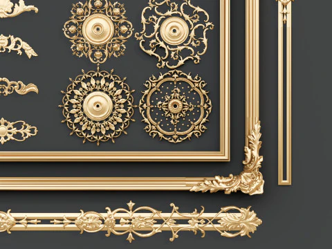 Molduras de esculturas cl&aacute;ssicas 2 Modelo 3D