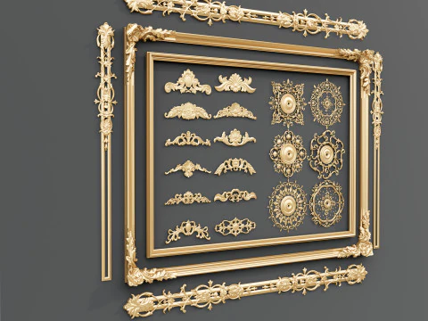 Molduras de esculturas cl&aacute;ssicas 2 Modelo 3D