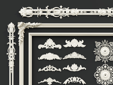 Classic carvings moldings 2 3D Модель