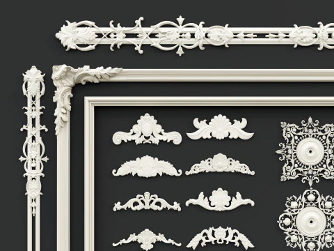 Molduras de esculturas cl&aacute;ssicas 2 Modelo 3D