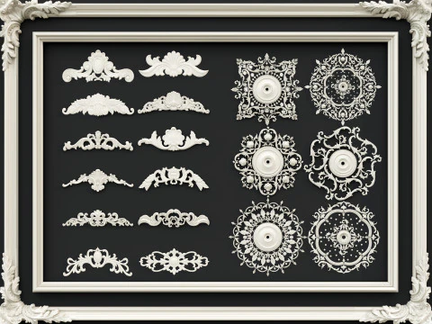 Molduras de esculturas cl&aacute;ssicas 2 Modelo 3D