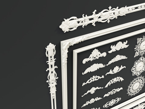 Classic carvings moldings 2 3D Модель