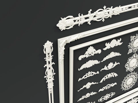 Molduras de esculturas cl&aacute;ssicas 2 Modelo 3D