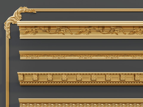 Classic carvings moldings 3 3Dモデル