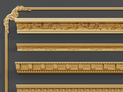 Molduras de esculturas cl&aacute;ssicas 3 Modelo 3D