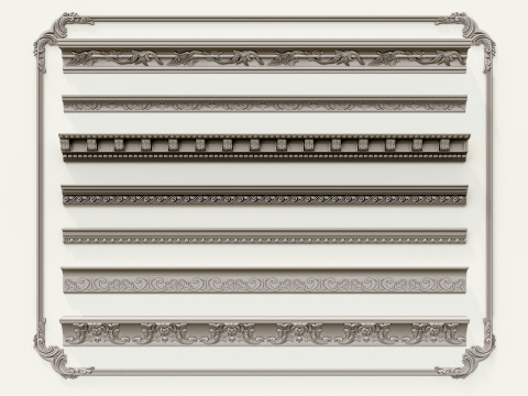 Classic carvings moldings 3 3Dモデル
