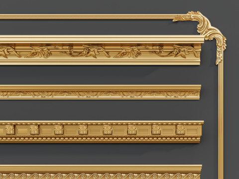 Classic carvings moldings 3 3Dモデル