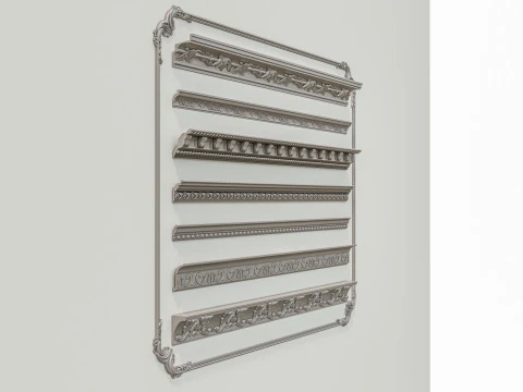 Molduras de esculturas cl&aacute;ssicas 3 Modelo 3D