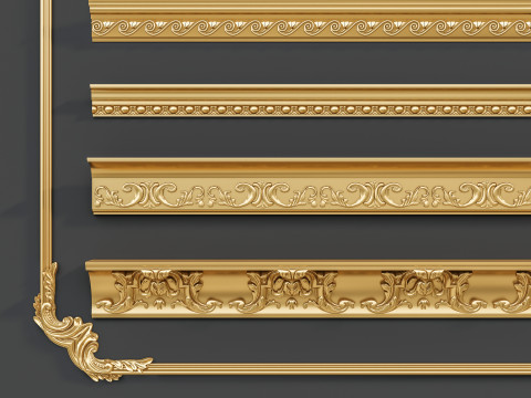 Classic carvings moldings 3 3Dモデル