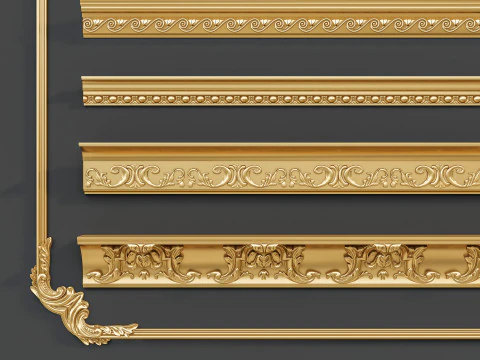 Molduras de esculturas cl&aacute;ssicas 3 Modelo 3D