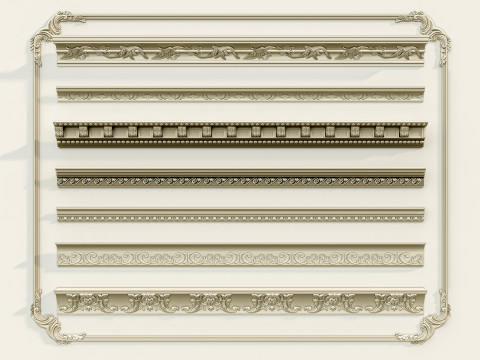 Classic carvings moldings 3 3Dモデル