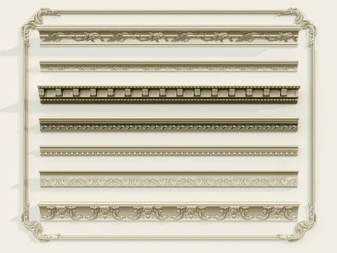 Molduras de esculturas cl&aacute;ssicas 3 Modelo 3D