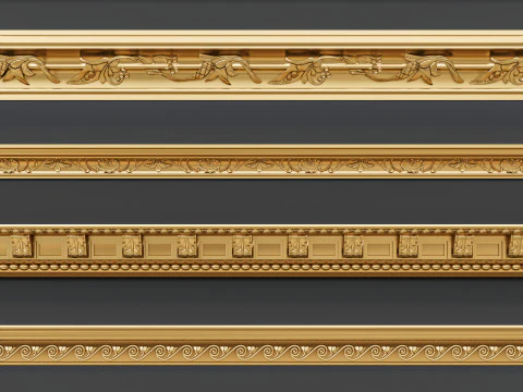 Molduras de esculturas cl&aacute;ssicas 3 Modelo 3D