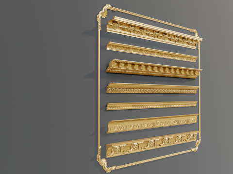 Classic carvings moldings 3 3Dモデル