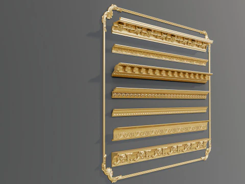 Molduras de esculturas cl&aacute;ssicas 3 Modelo 3D