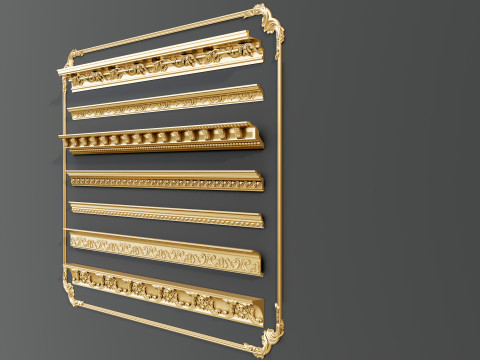 Classic carvings moldings 3 3Dモデル