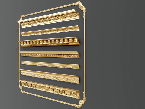 Molduras de esculturas cl&aacute;ssicas 3 Modelo 3D