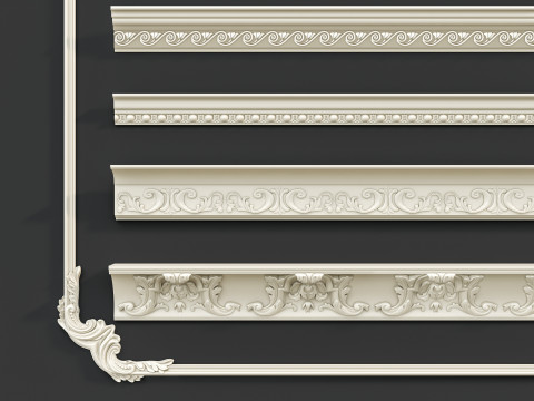 Classic carvings moldings 3 3Dモデル
