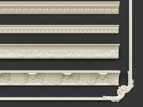 Classic carvings moldings 3 3Dモデル