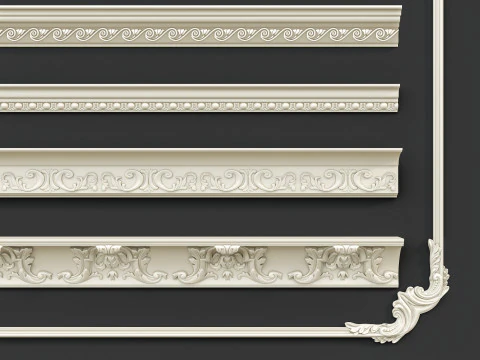 Molduras de esculturas cl&aacute;ssicas 3 Modelo 3D