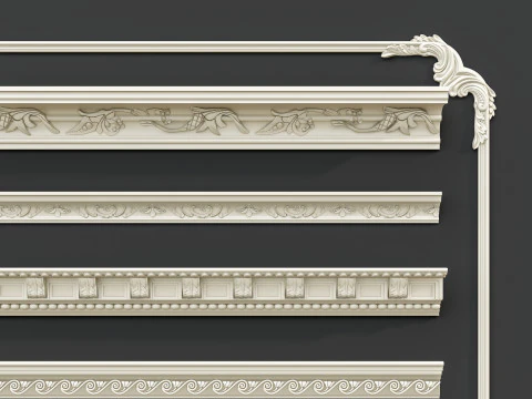 Molduras de esculturas cl&aacute;ssicas 3 Modelo 3D