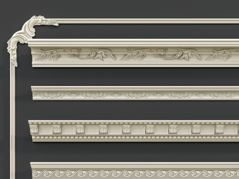 Classic carvings moldings 3 3Dモデル
