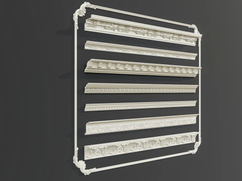 Molduras de esculturas cl&aacute;ssicas 3 Modelo 3D