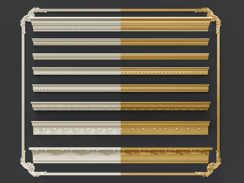 Classic carvings moldings 4 3D Модель .c4d .max .obj .3ds .fbx .stl .blend
