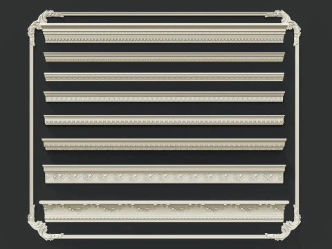Classic carvings moldings 4 3D Model