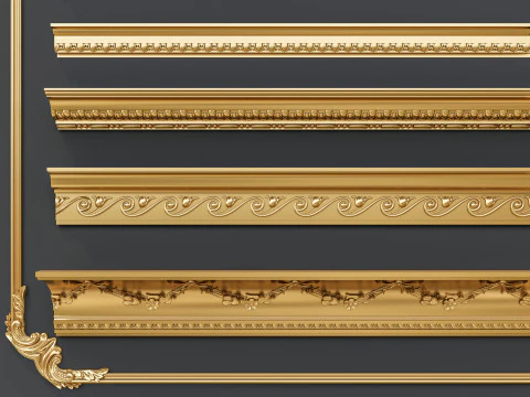 Classic carvings moldings 4 3D Model